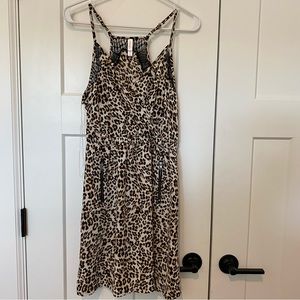 🏷️ Xhilaration- Women’s Leopard & Black Lace Dress - Size S - NWT
